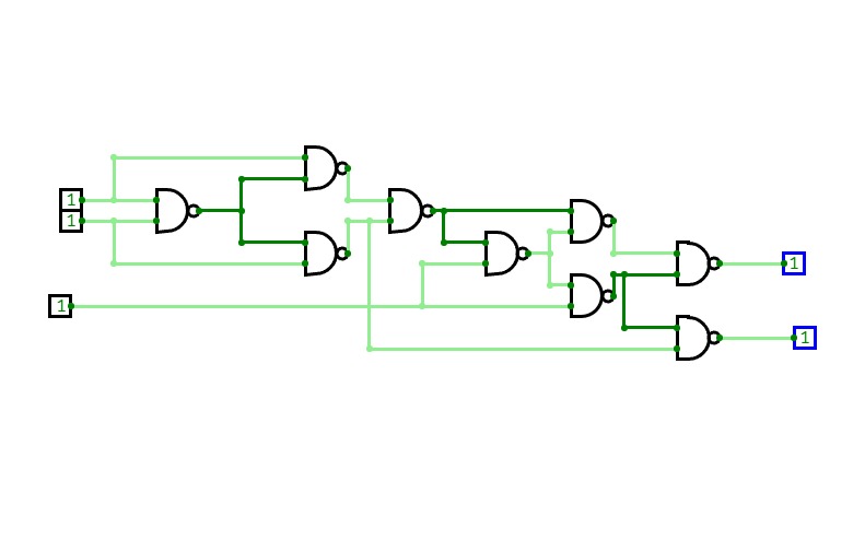 Full subtractor using nand