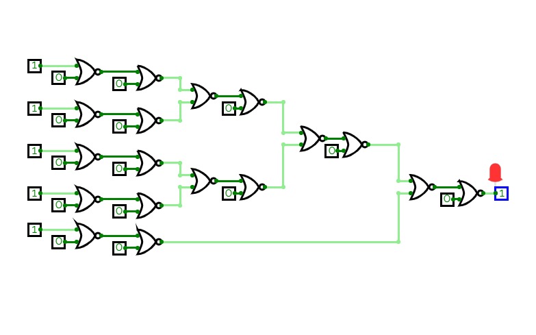 HW 5 10 INPUT OR GATE USING NOR