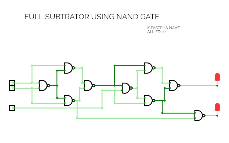 Full sub using NAND