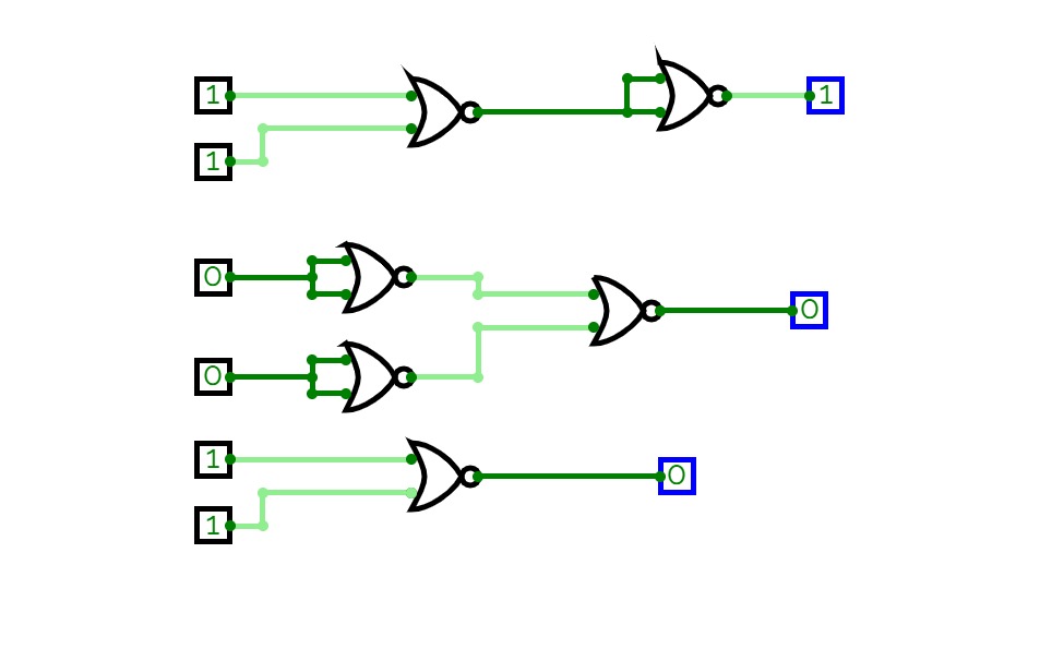basic logic gates using nor gates