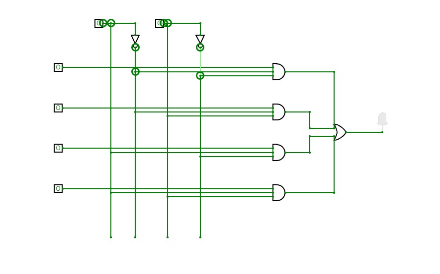 Design a 4-bit code converter circuit