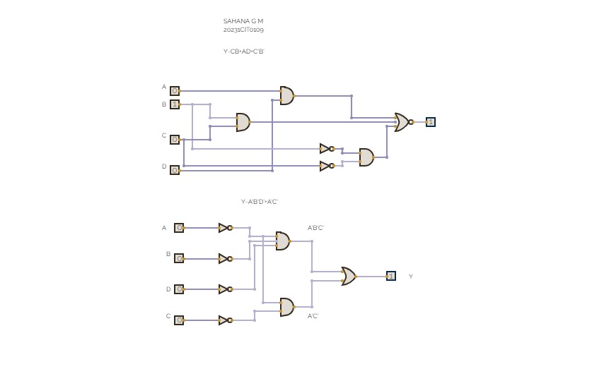 CircuitVerse - designs of combinational circuits