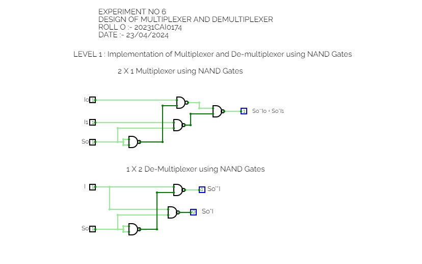 CircuitVerse - Design Of Multiplexer And Demultiplexer